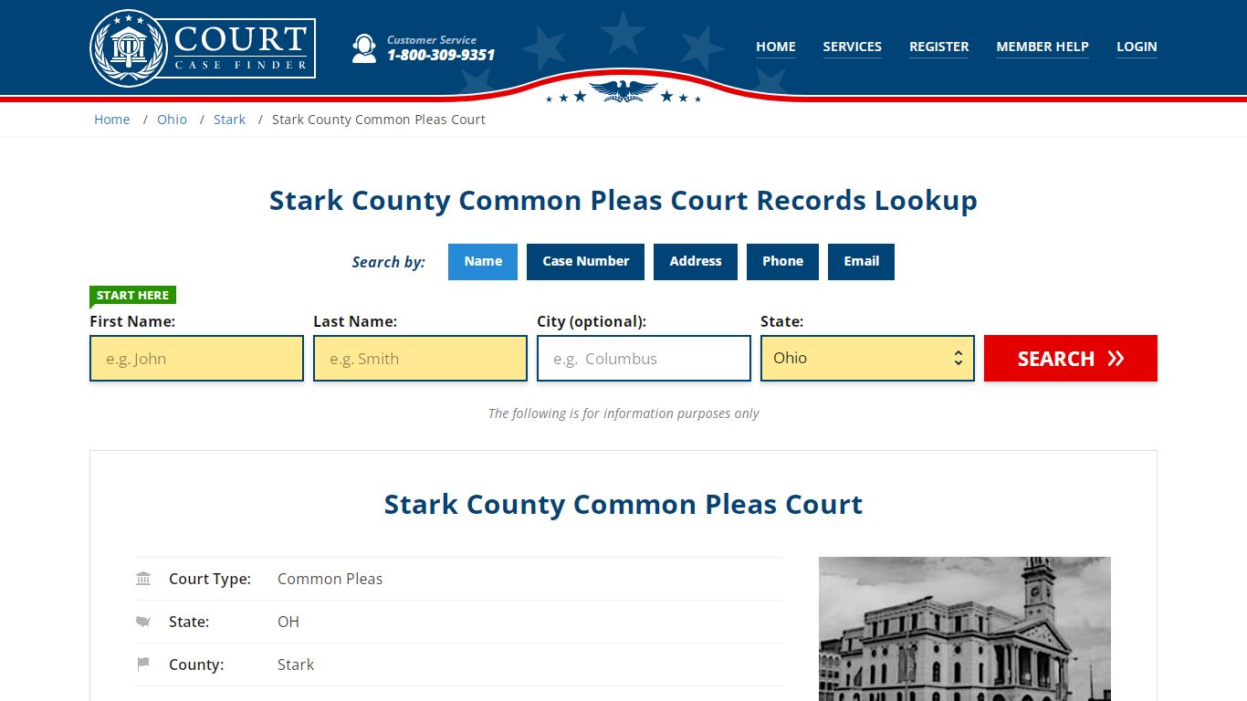 Stark County Common Pleas Court Records Lookup